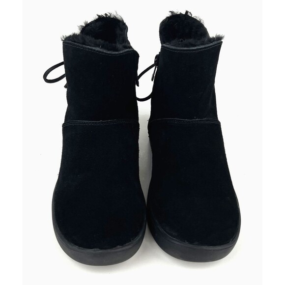 Koolaburra By UGG Boots Womens Size 7 Shazi Mini Ankle Zip Booties 1019362 Suede - Picture 3 of 9